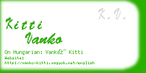 kitti vanko business card